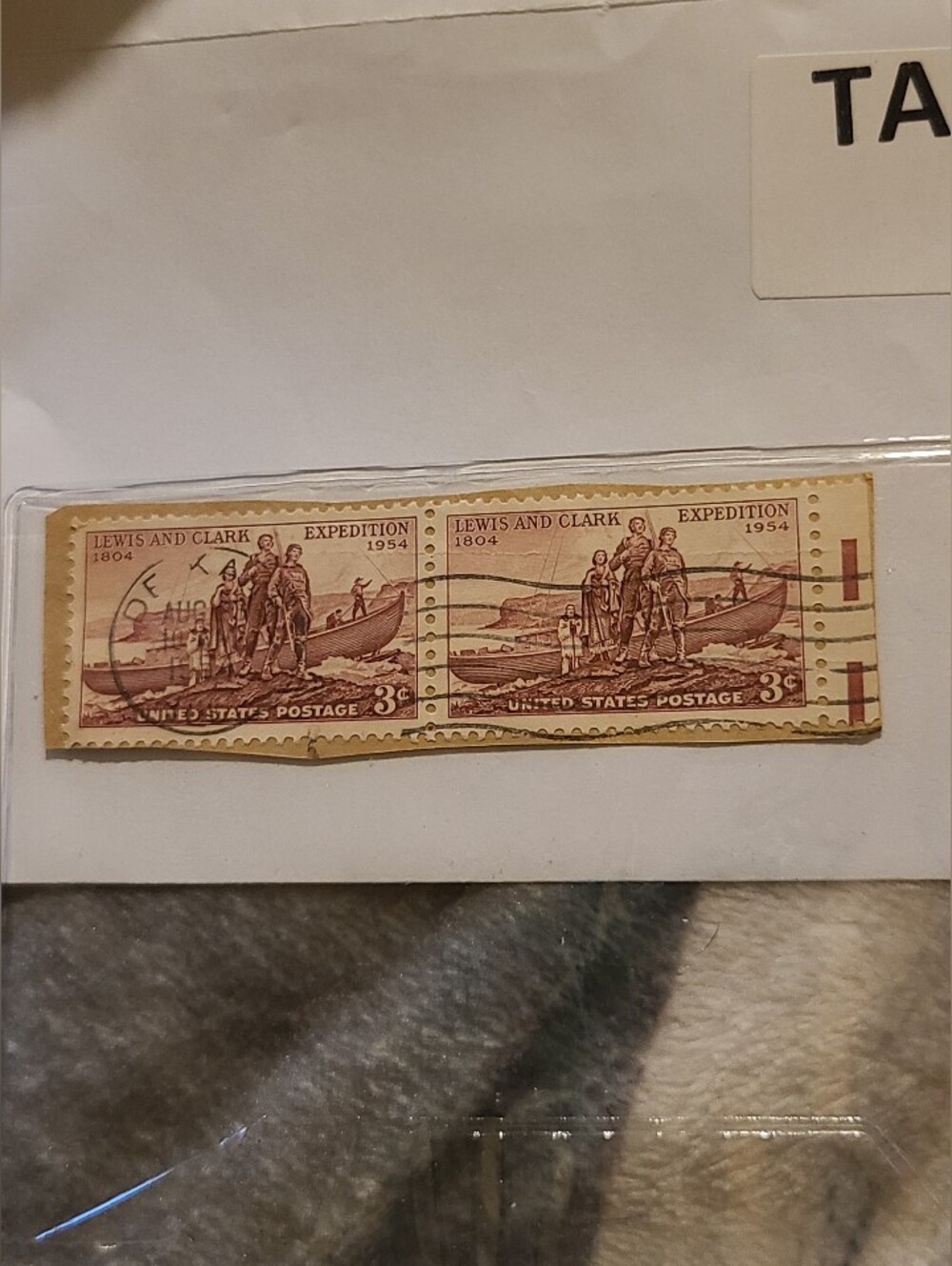 Antique Lewis and Clark Commemorative Stamp Pair Collectible Stamps 3 Cent